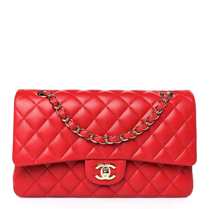 Chanel Lambskin Quilted Medium Double Flap Red 1 of 9