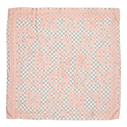Louis Vuitton Silk Damier Azur Tahitienne Square Scarf 1 of 4