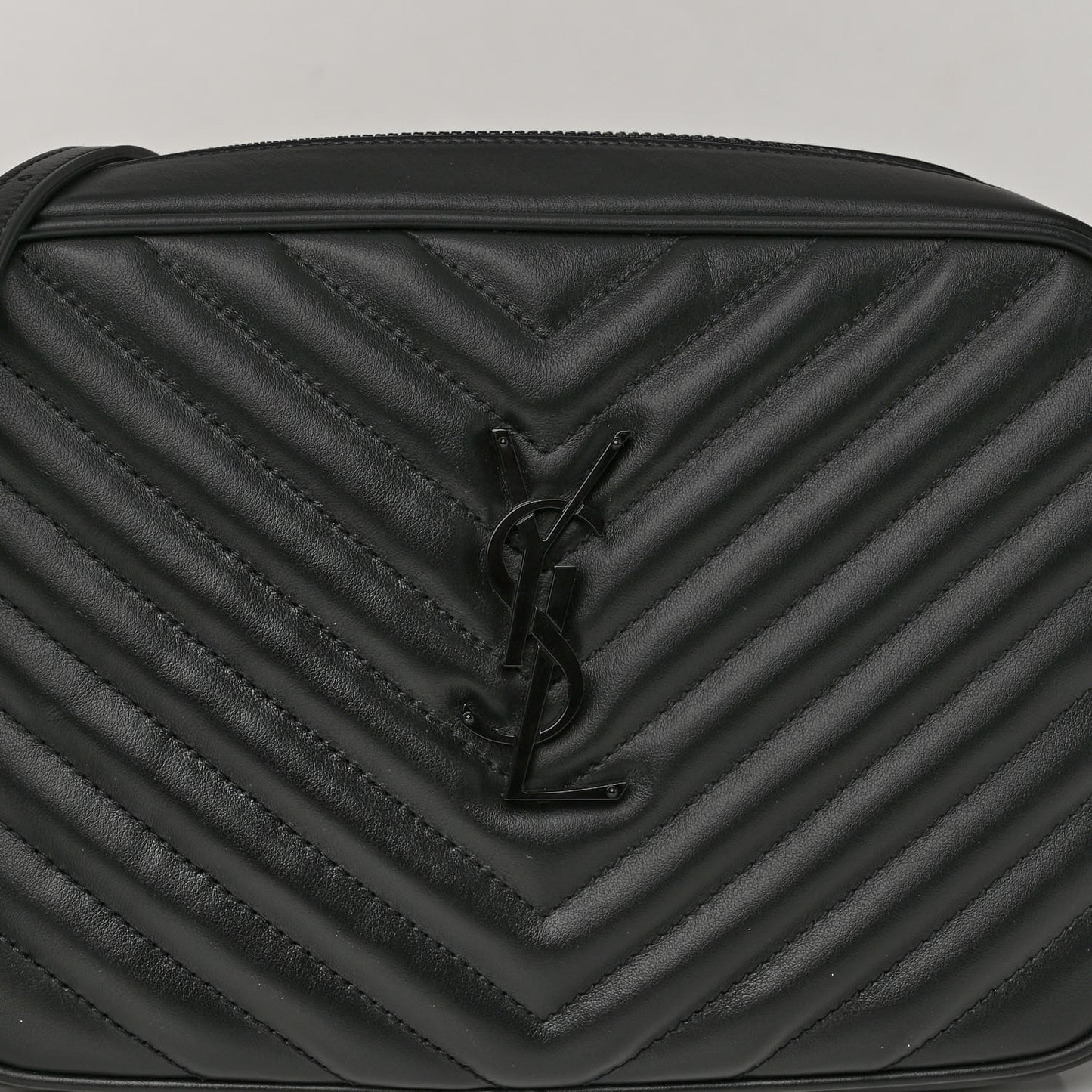 Calfskin Matelasse Monogram Monochrome Lou Camera Bag Black