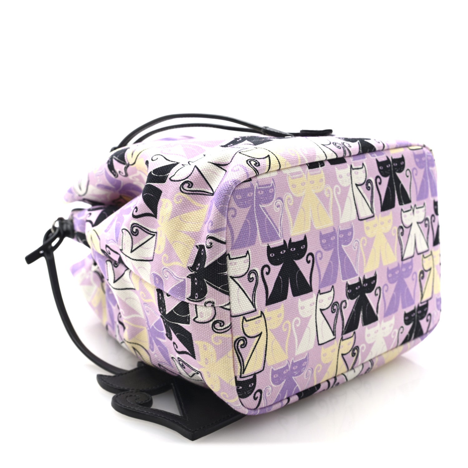 Miu Miu Canapa Cats Print Drawstring Pouch Confetto Black 4 of 6
