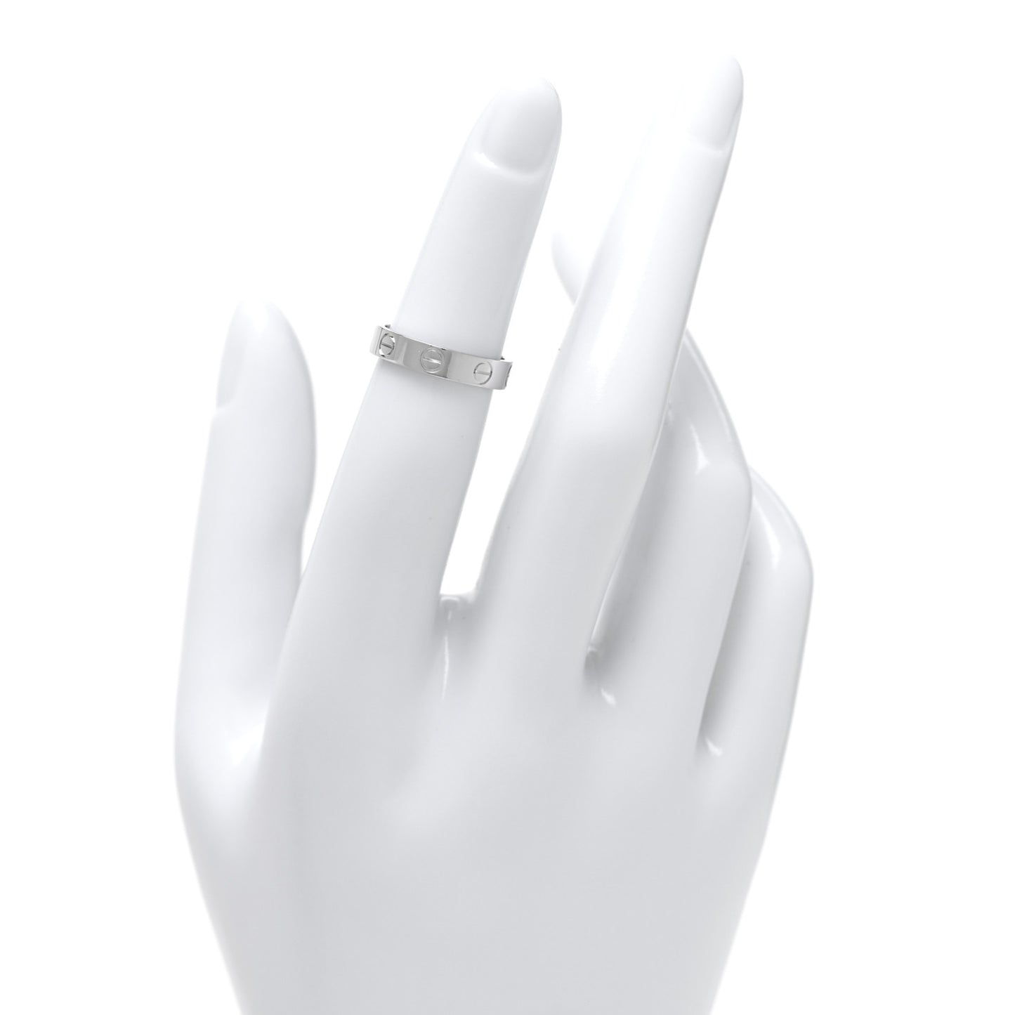 18K White Gold 3.5mm LOVE Wedding Band Ring 47 4