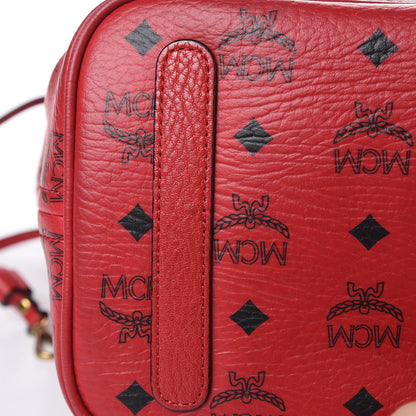 MCM Visetos Medium Liz Reversible Shopper Tote Ruby Red 16 of 23
