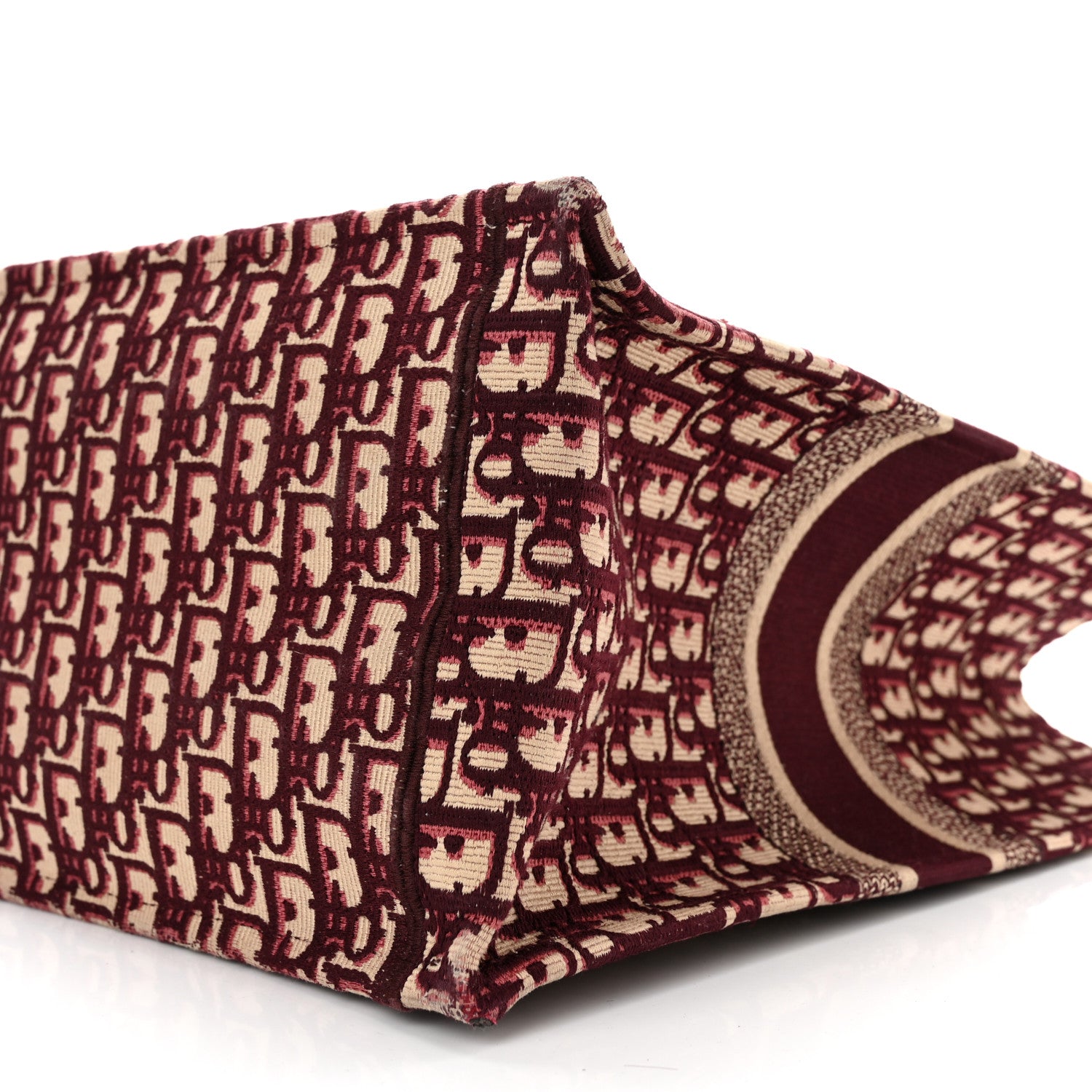 Christian Dior Oblique Large Book Tote Burgundy Multicolor 10 of 10