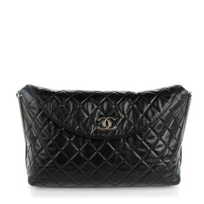 Chanel Glazed Calfskin Quilted Hobo Black 1 of 7