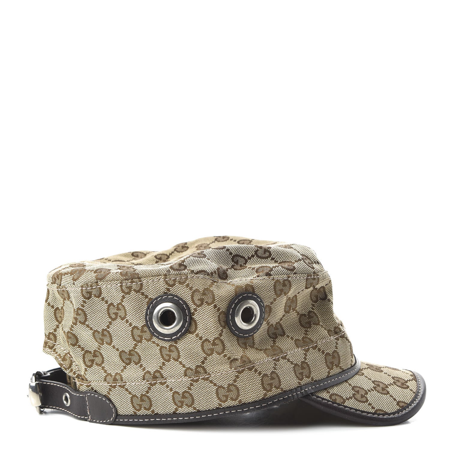Gucci Monogram Military Hat XL Brown 4 of 8