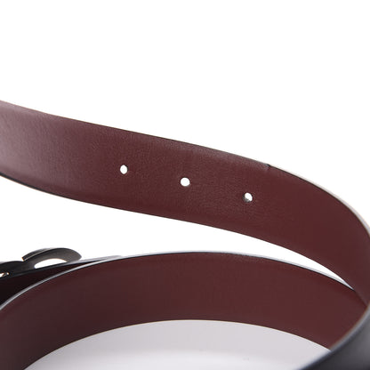 Chanel Calfskin CC Reversible Belt 85 Black Burgundy 4 of 5