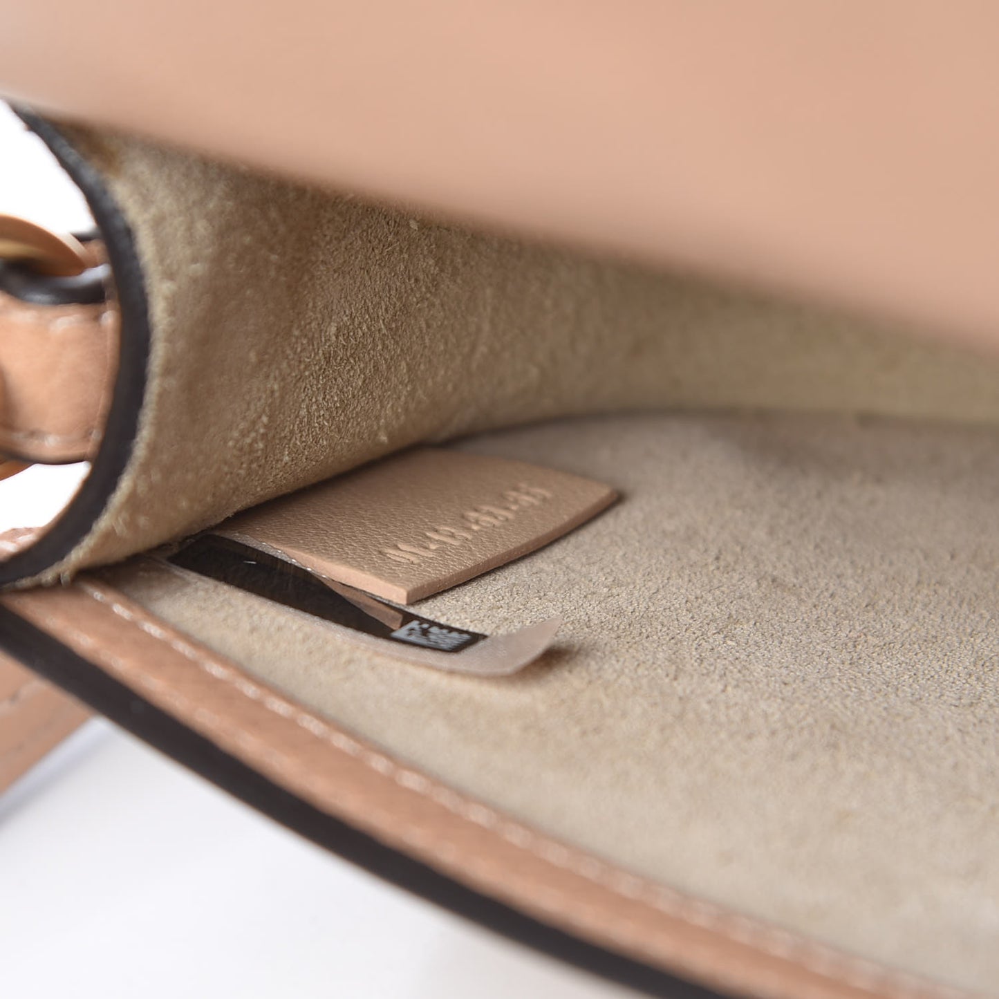 Calfskin Suede Small Nile Bracelet Bag Biscotti Beige