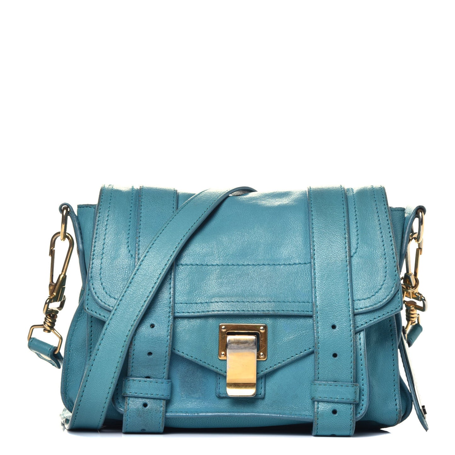 Lambskin PS1 Mini Pouch Messenger Bag Lagoon