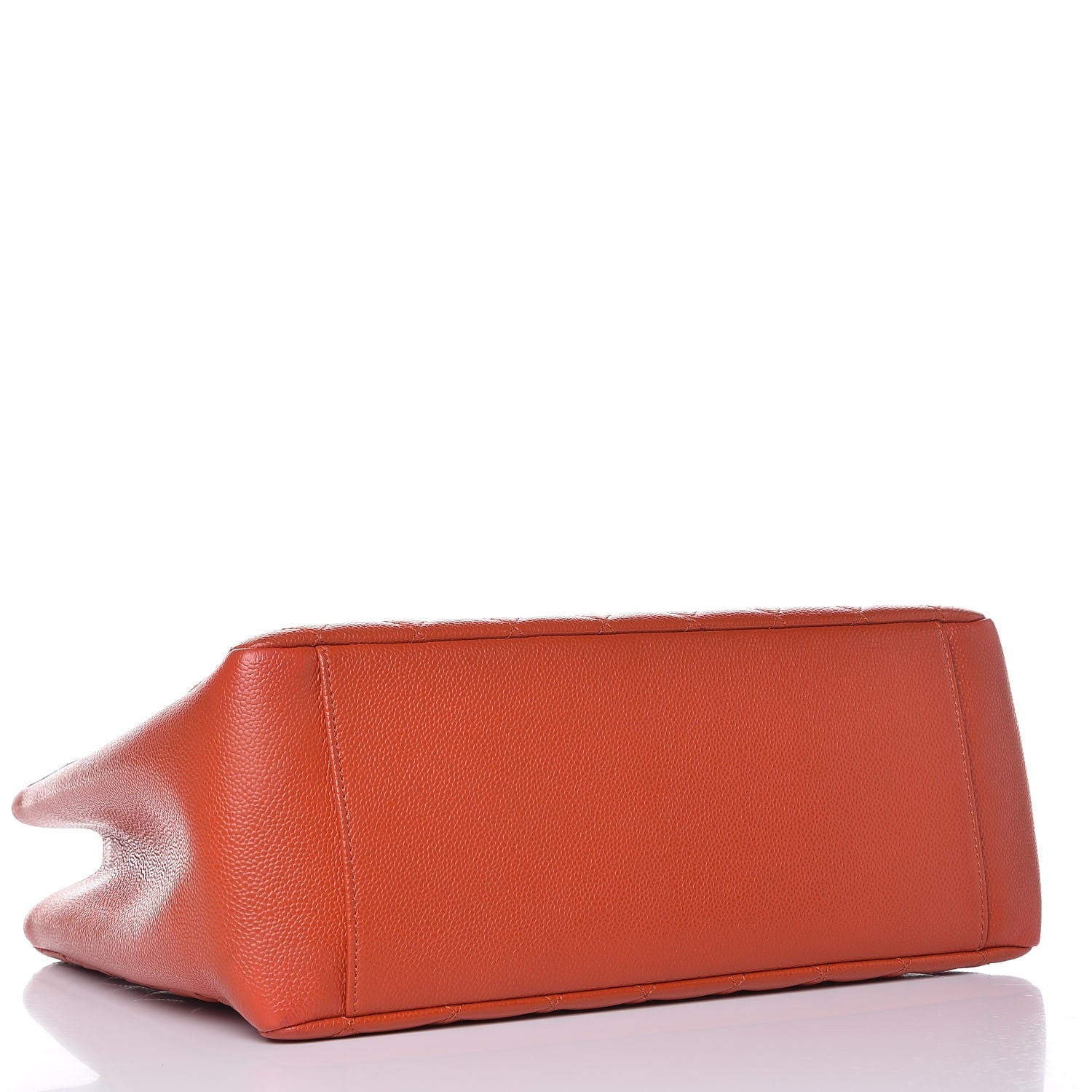 Chanel Caviar Quilted Grand Shopping Tote GST Orange 4 of 11