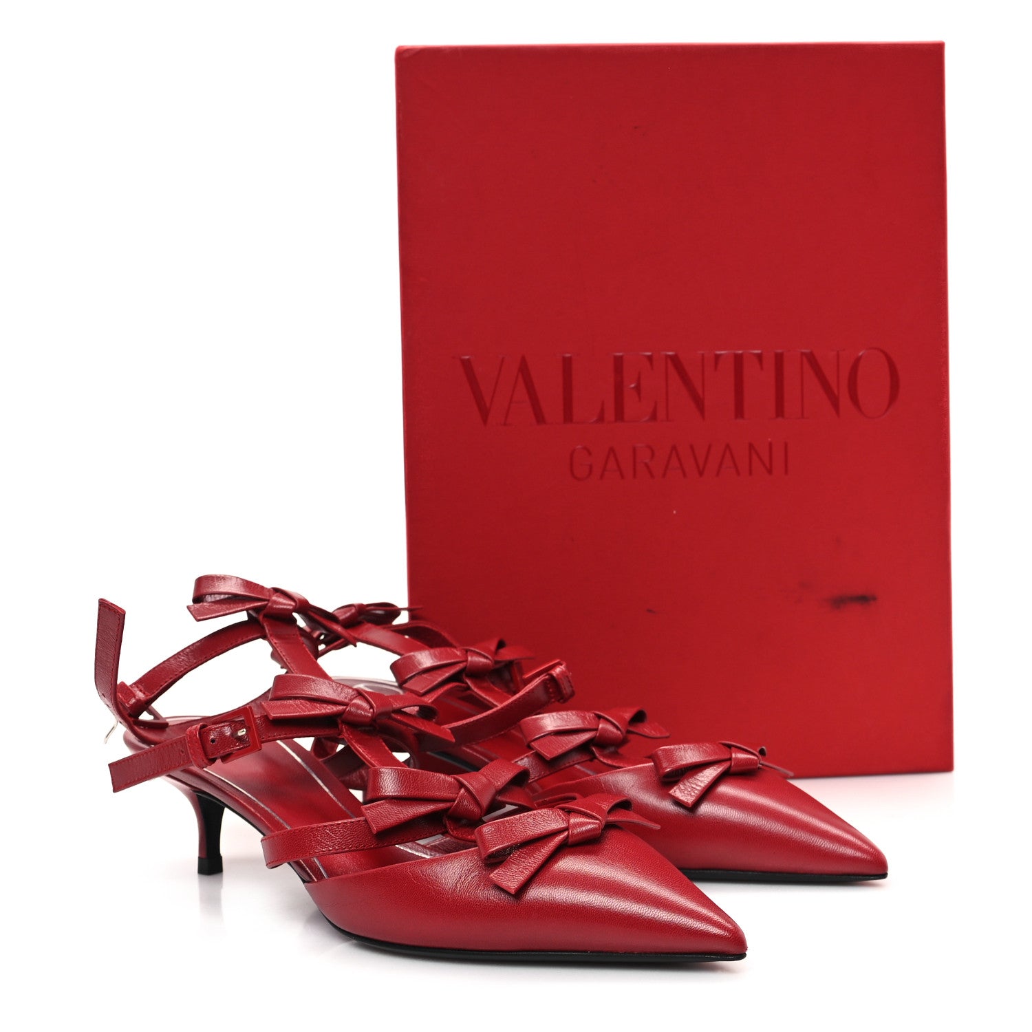 Valentino Garavani Nappa French Bow Gladiator 45mm Sandals 36.5 Rosso Valentino 9 of 9