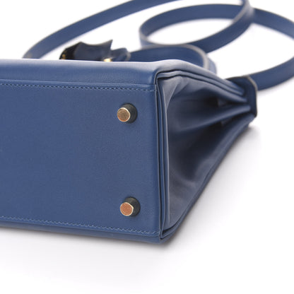 Hermes Swift Kelly Retourne 25 Deep Bleu 10 of 11
