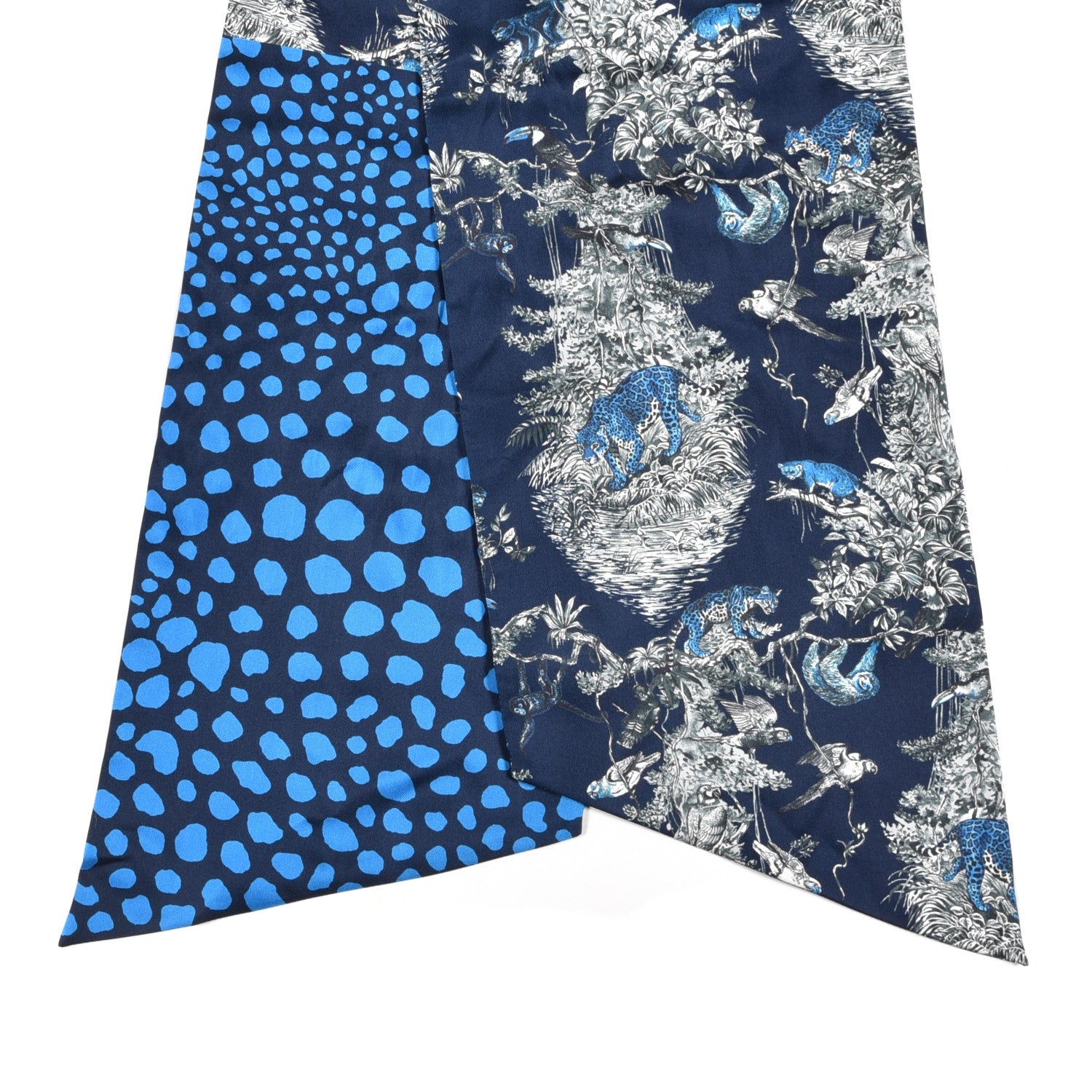 Hermes Silk Equateur Maxi Twilly Marine Bleu Gitane 2 of 4
