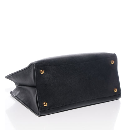 Prada Saffiano Soft Triple Pocket Tote Nero Black 4 of 10