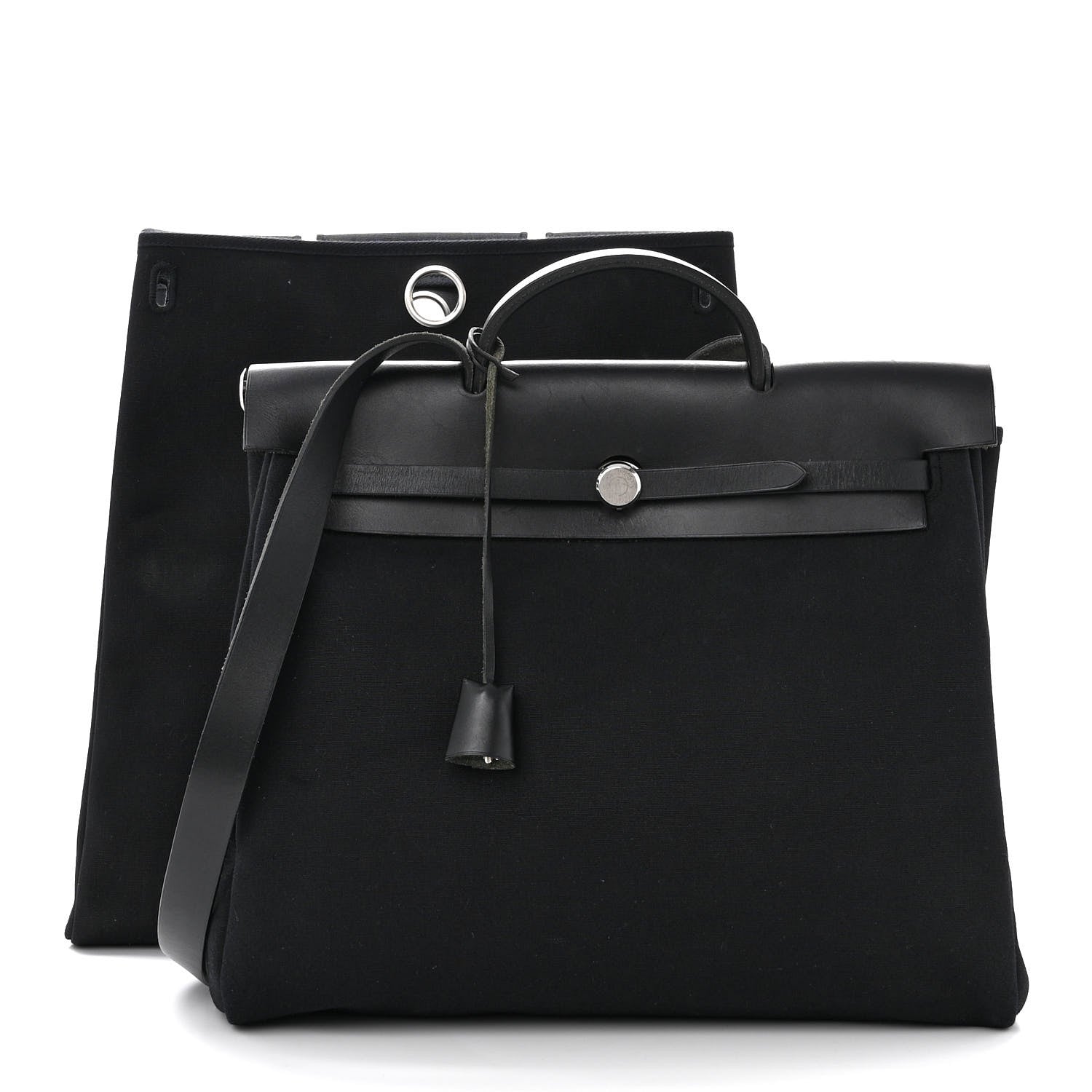 Hermes Toile Vache Calfskin Herbag 39 MM Black 15 of 15