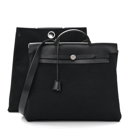 Hermes Toile Vache Calfskin Herbag 39 MM Black 15 of 15