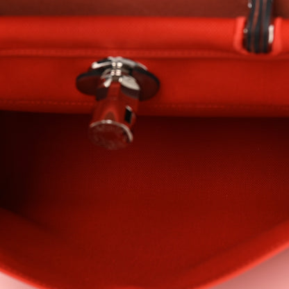 Hermes Vache Hunter Toile Herbag Zip 31 Capucine Rouge H 6 of 11