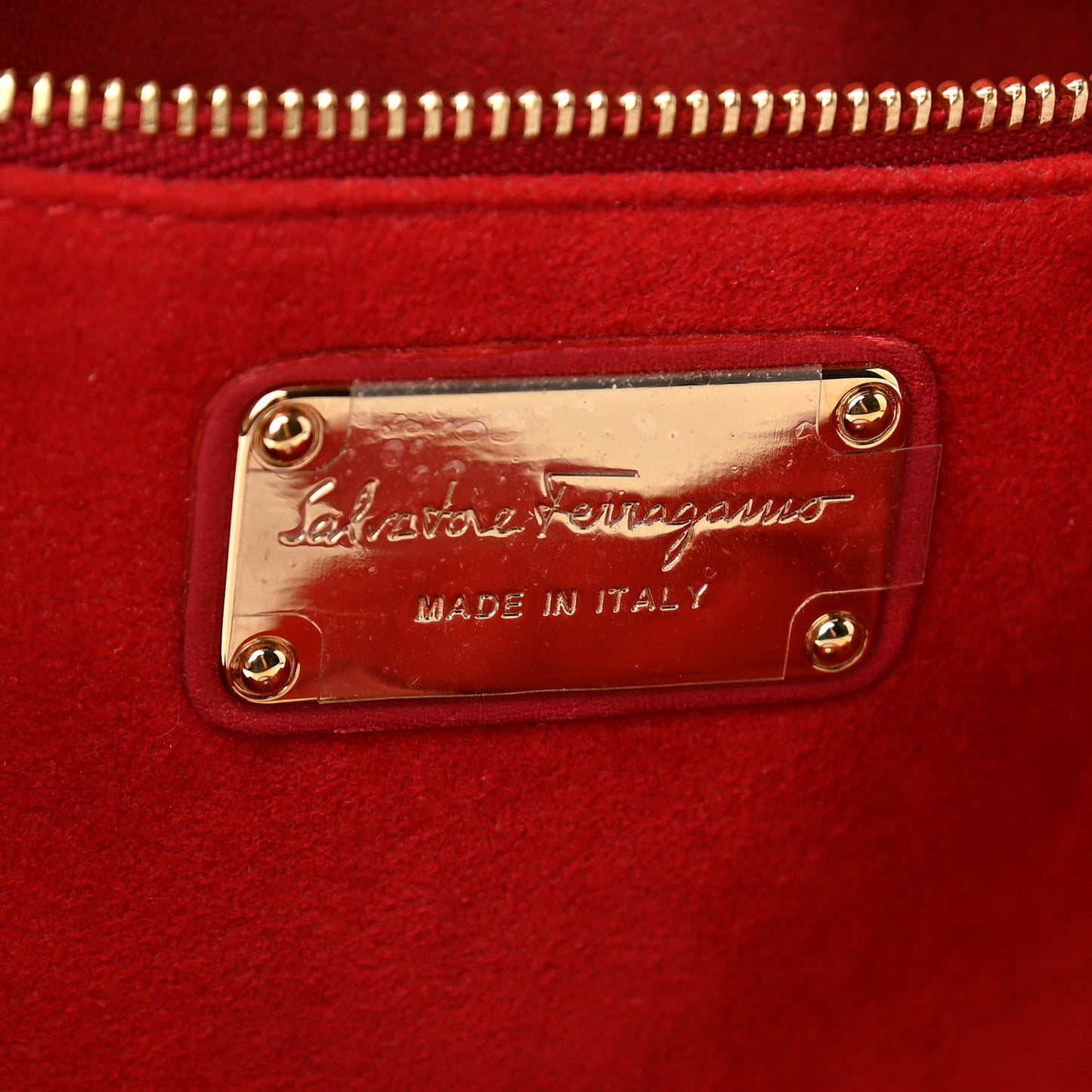 Calfskin Satchel Red