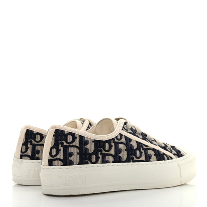 Christian Dior Canvas Oblique Walk'N'Dior Low Top Sneakers 35.5 Deep Blue 8 of 16