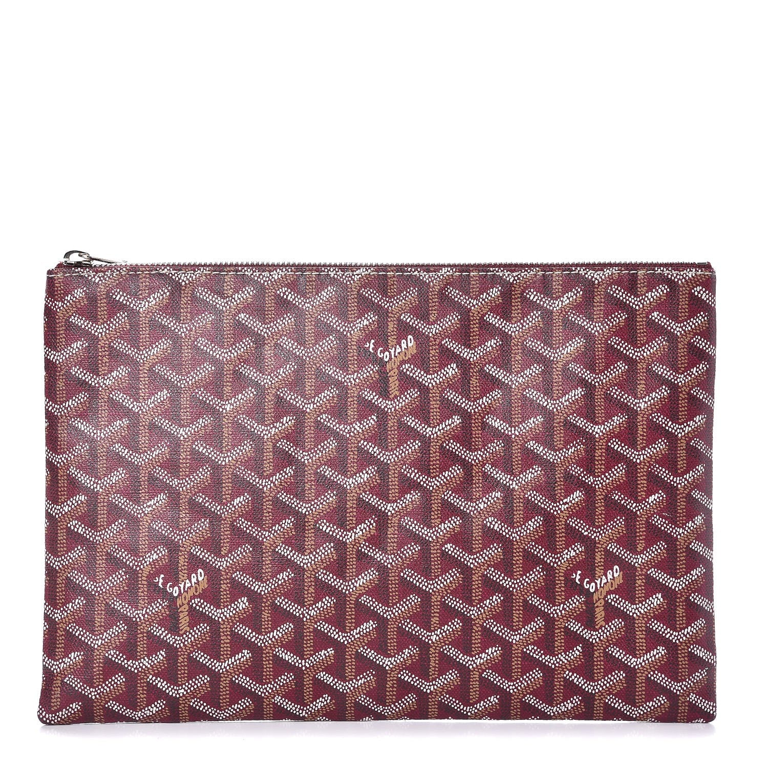 Goyard Goyardine Senat Pochette MM Burgundy 1 of 7