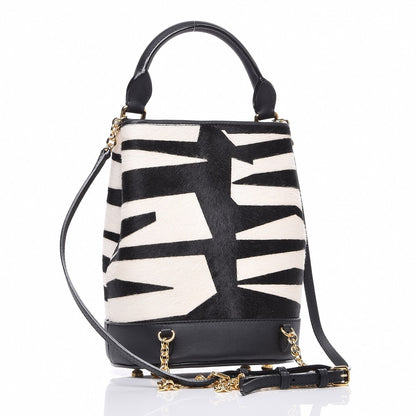 Burberry Calf Hair Small The Bucket Backpack Bag Natural White 4 of 8