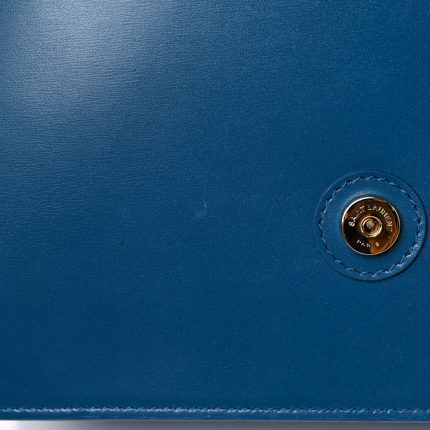 Saint Laurent Smooth Calfskin Monogram Medium Sulpice Shoulder Bag Deep Sea 12 of 12