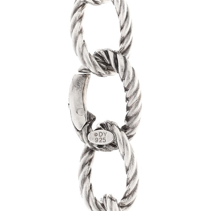 David Yurman Sterling Silver Tahitian Pearl Cable Necklace 4 of 4