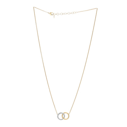 Marco Bicego 18K Yellow White Gold Diamond Jaipur Link Pendant Necklace 3 of 4