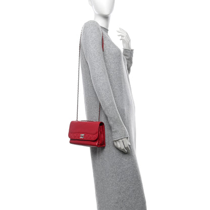 Chanel Calfskin Mini Tramezzo Flap Red 2 of 11