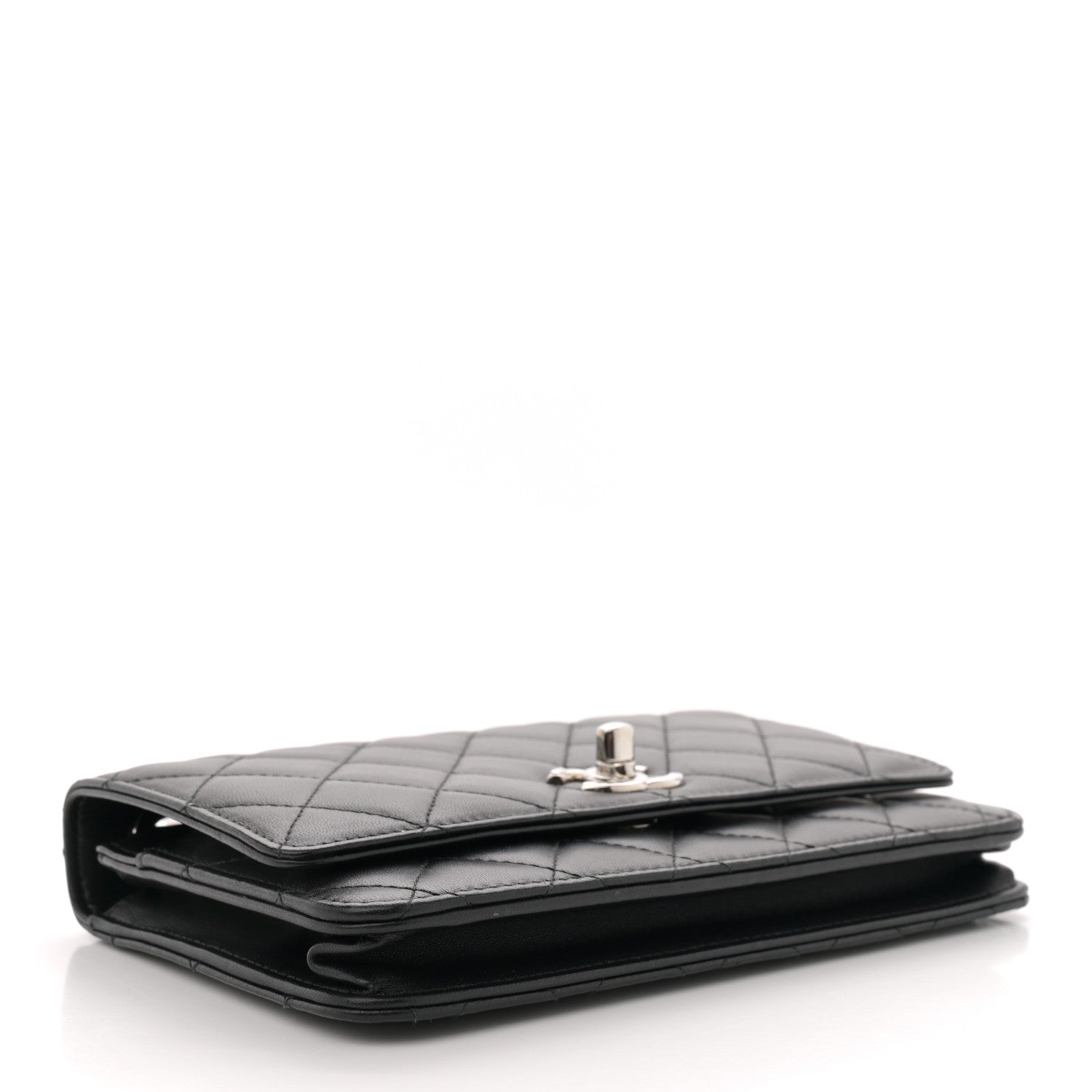 Chanel Lambskin Quilted Trendy CC Wallet On Chain WOC Black 4 of 14