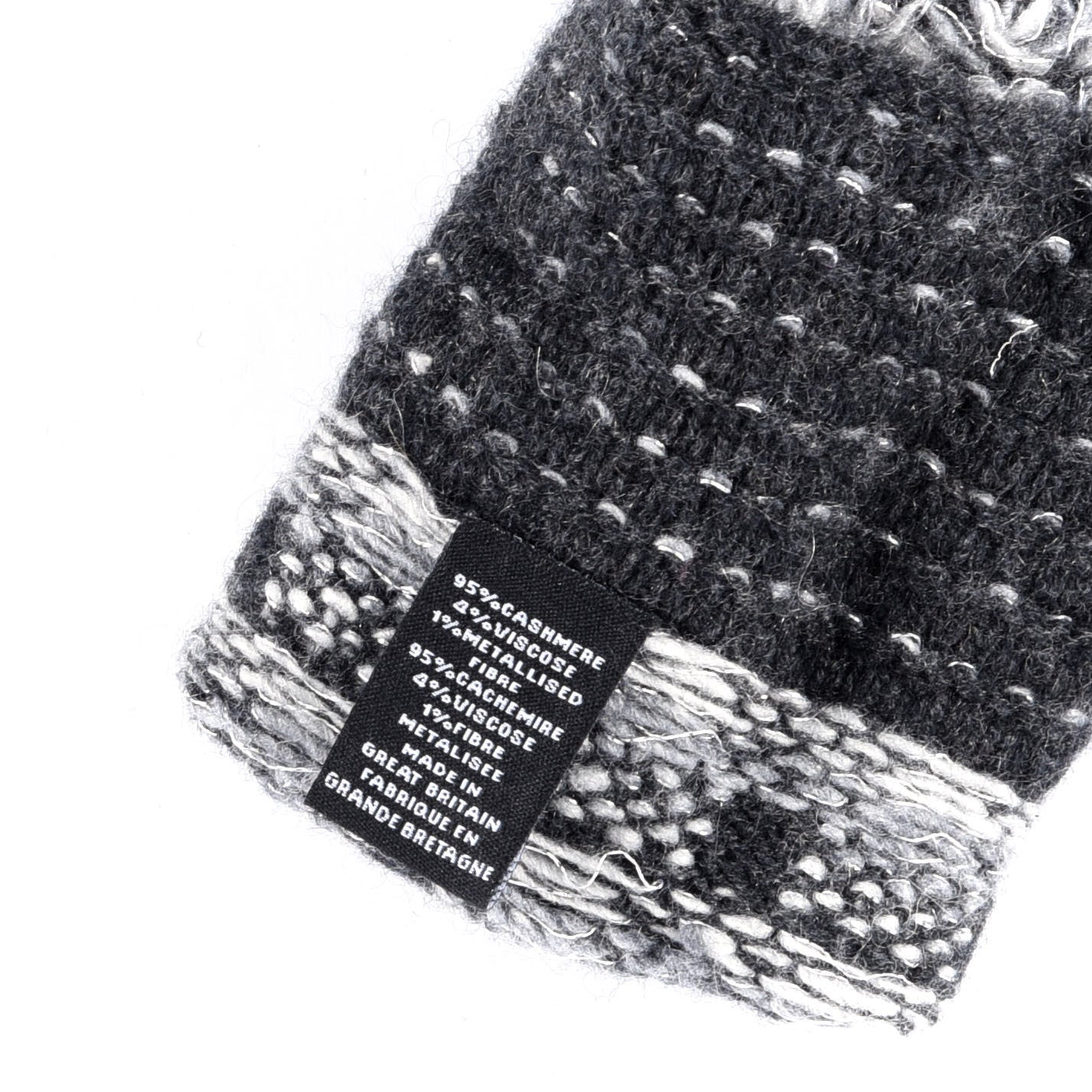 Chanel Cashmere CC Fingerless Gloves Grey 4 of 4