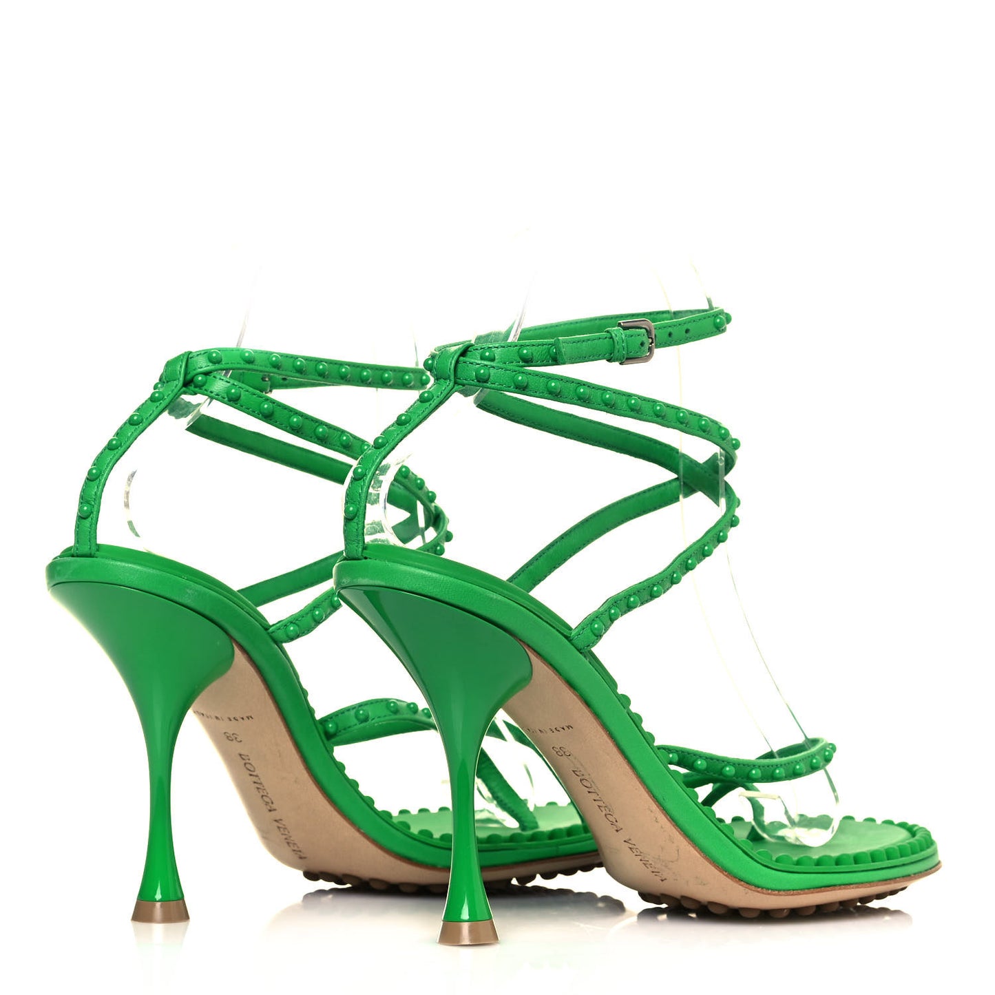 Nappa Lagoon Bubble 100mm Sandals 38 Grass