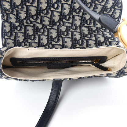 Christian Dior Oblique Saddle Bag Blue 5 of 10