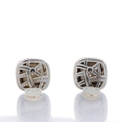 David Yurman Sterling White Agate 11mm Albion Earrings 3 of 4