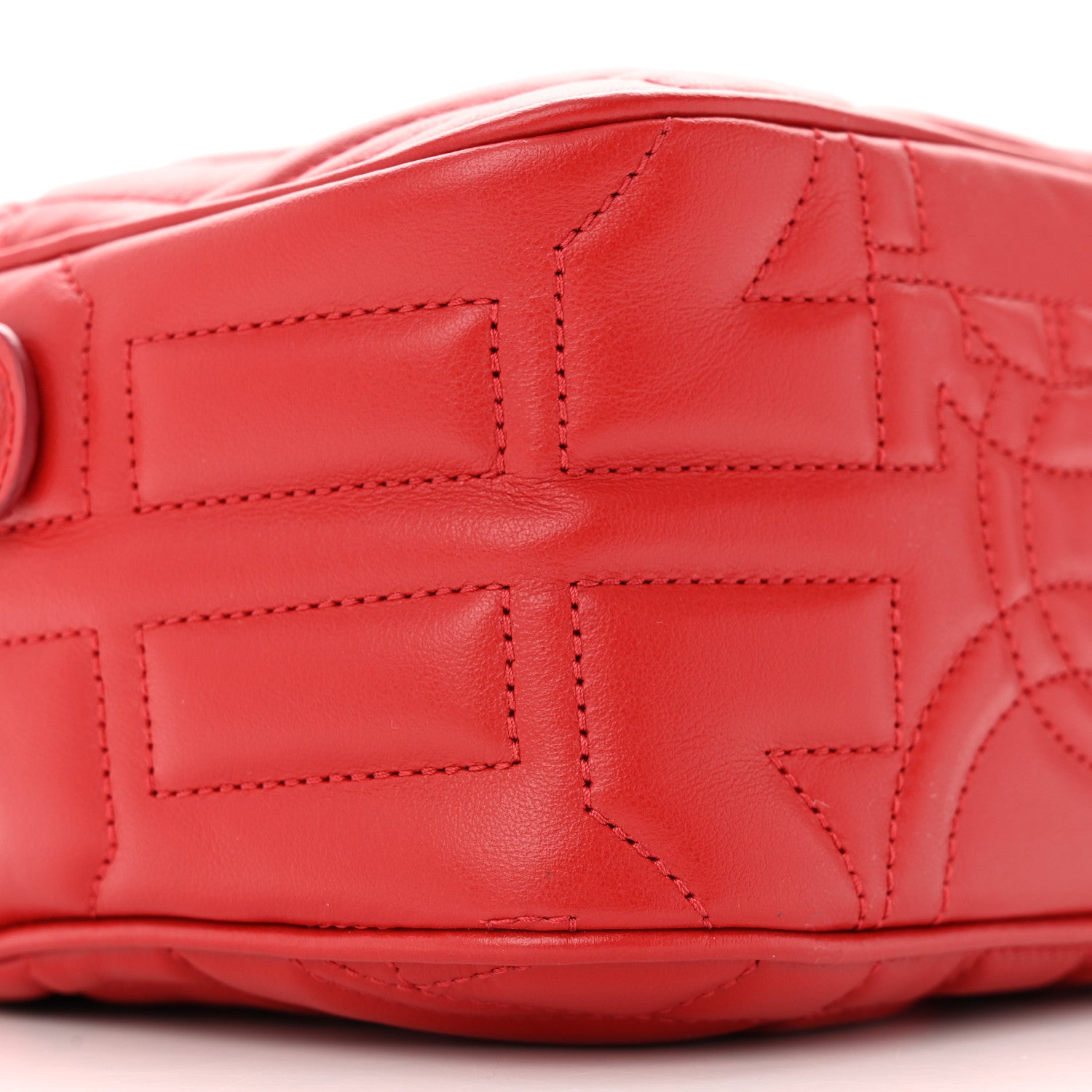 Salvatore Ferragamo Calfskin Quilted Gancini Camera Bag Red 9 of 11