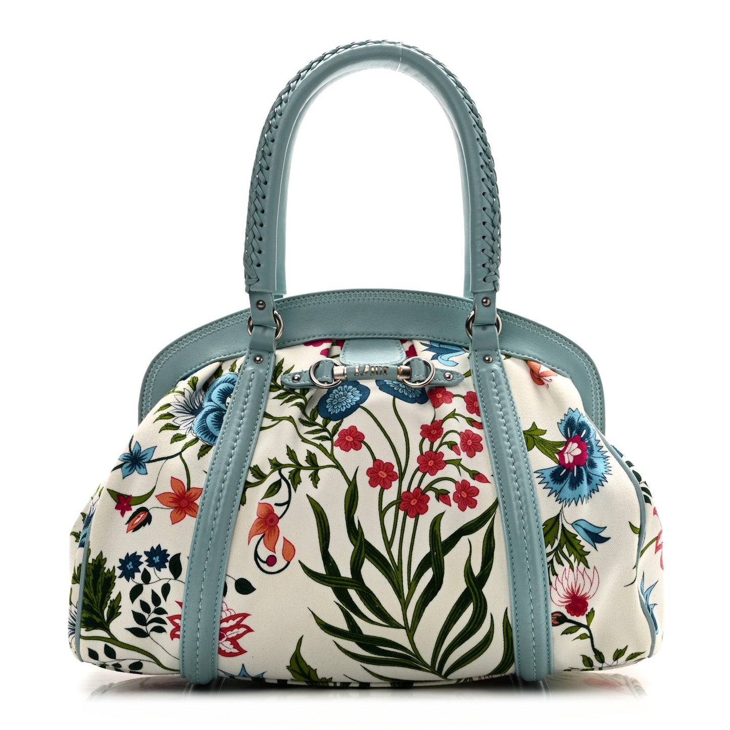 Canvas Floral Frame Satchel