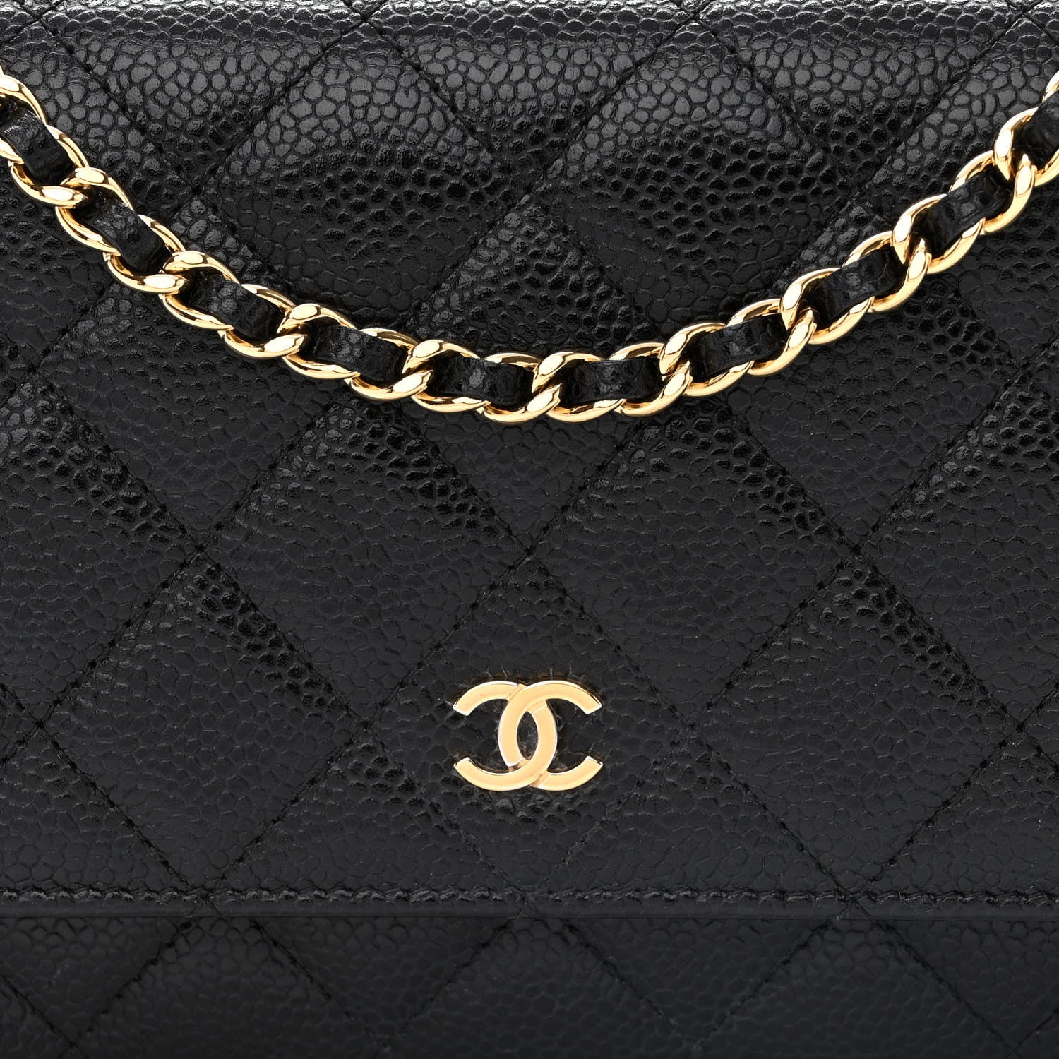 Chanel Caviar Quilted Wallet on Chain WOC Black 9 of 13