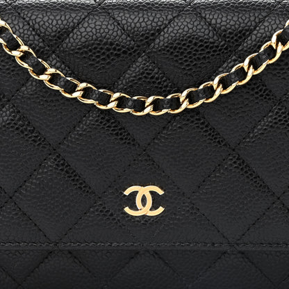 Chanel Caviar Quilted Wallet on Chain WOC Black 9 of 13