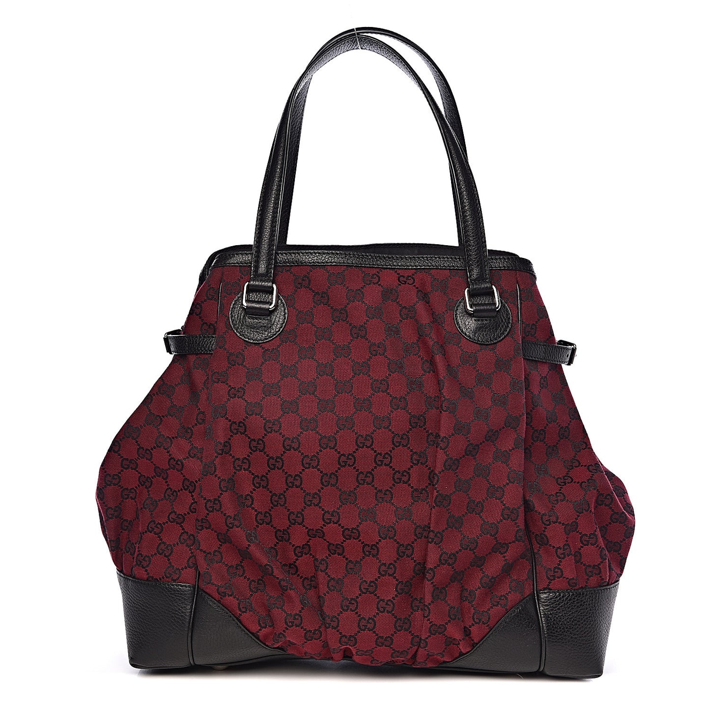 Monogram Full Moon Tote Red Black