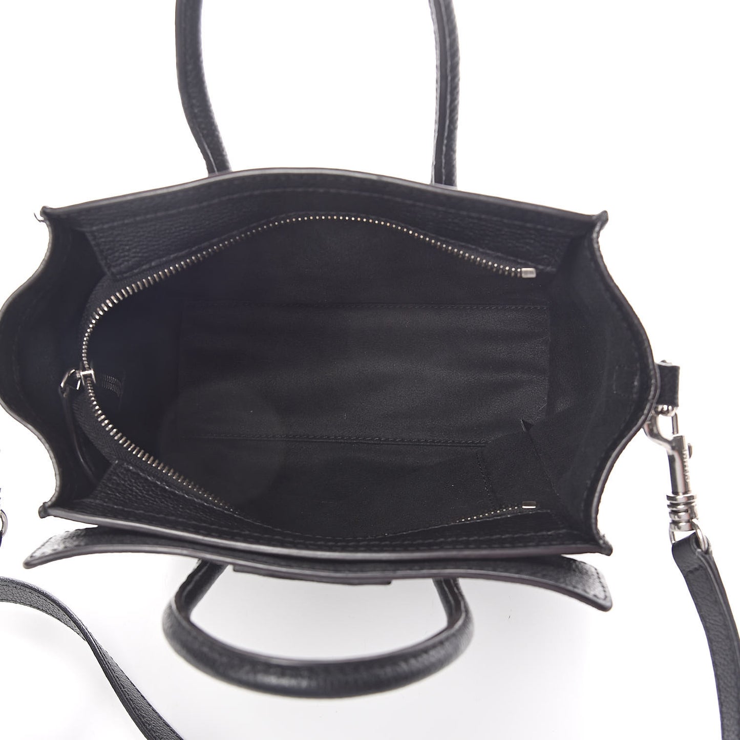 Drummed Calfskin Nano Luggage Black