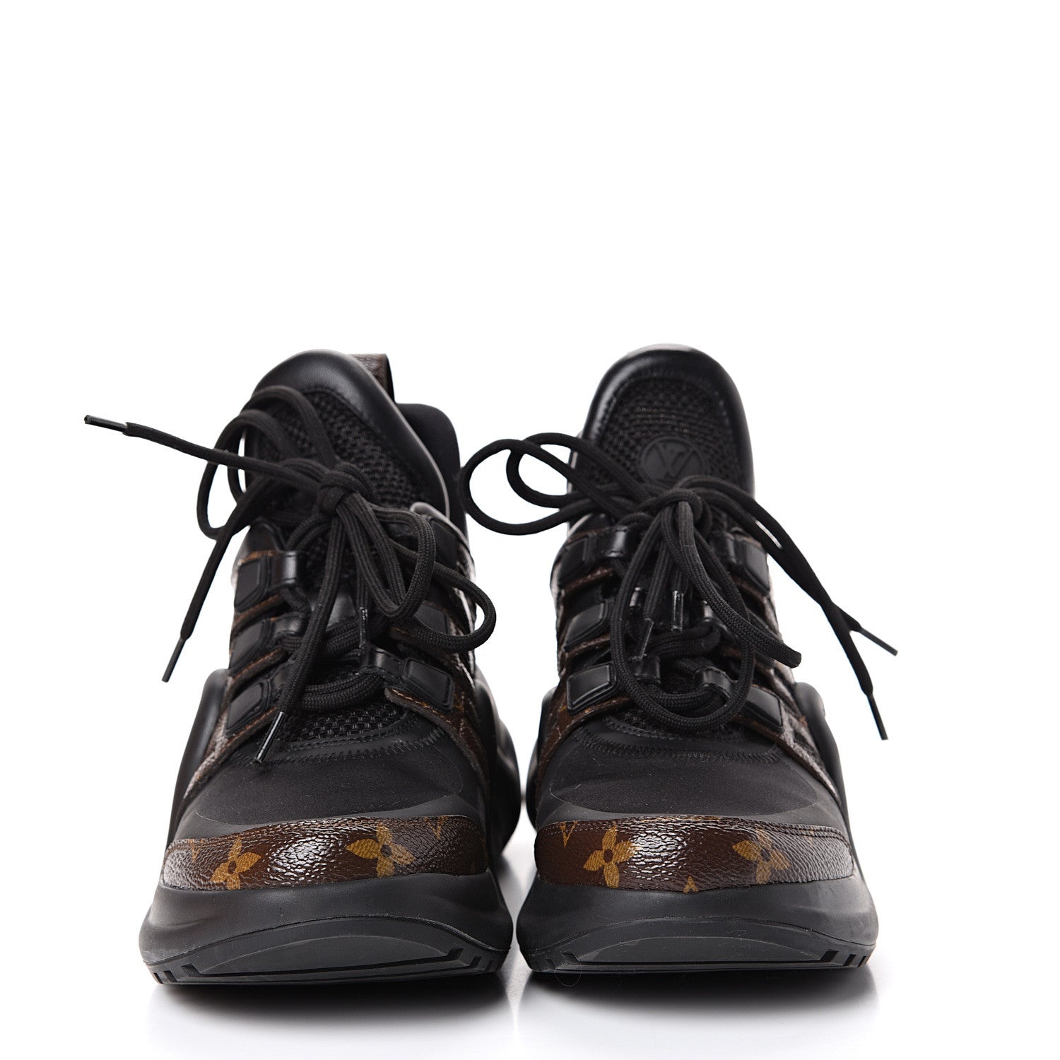 Louis Vuitton Calfskin Patent Monogram LV Archlight Sneakers 36.5 Black 2 of 10