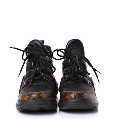 Louis Vuitton Calfskin Patent Monogram LV Archlight Sneakers 36.5 Black 2 of 10