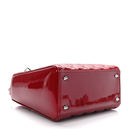 Christian Dior Patent Cannage Medium Lady Dior Red 3 of 8