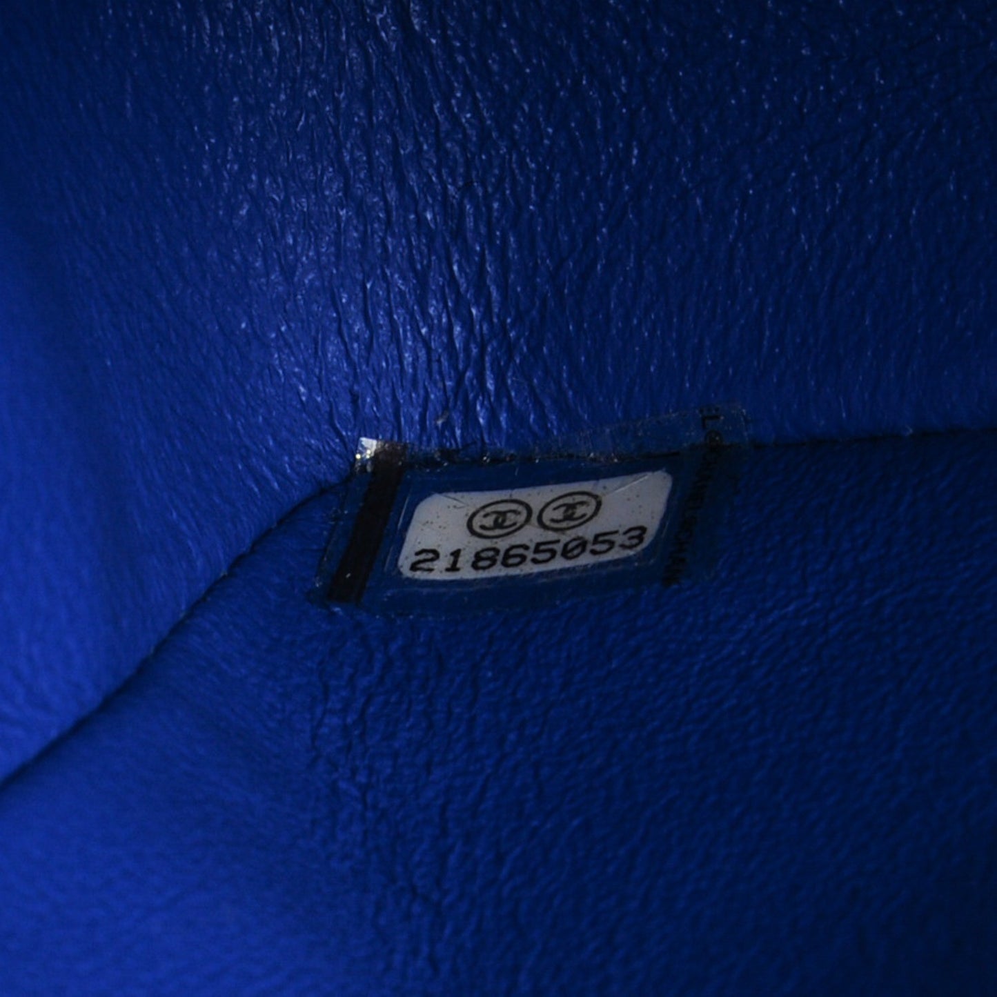 Lambskin Quilted Mini Rectangular Flap Blue