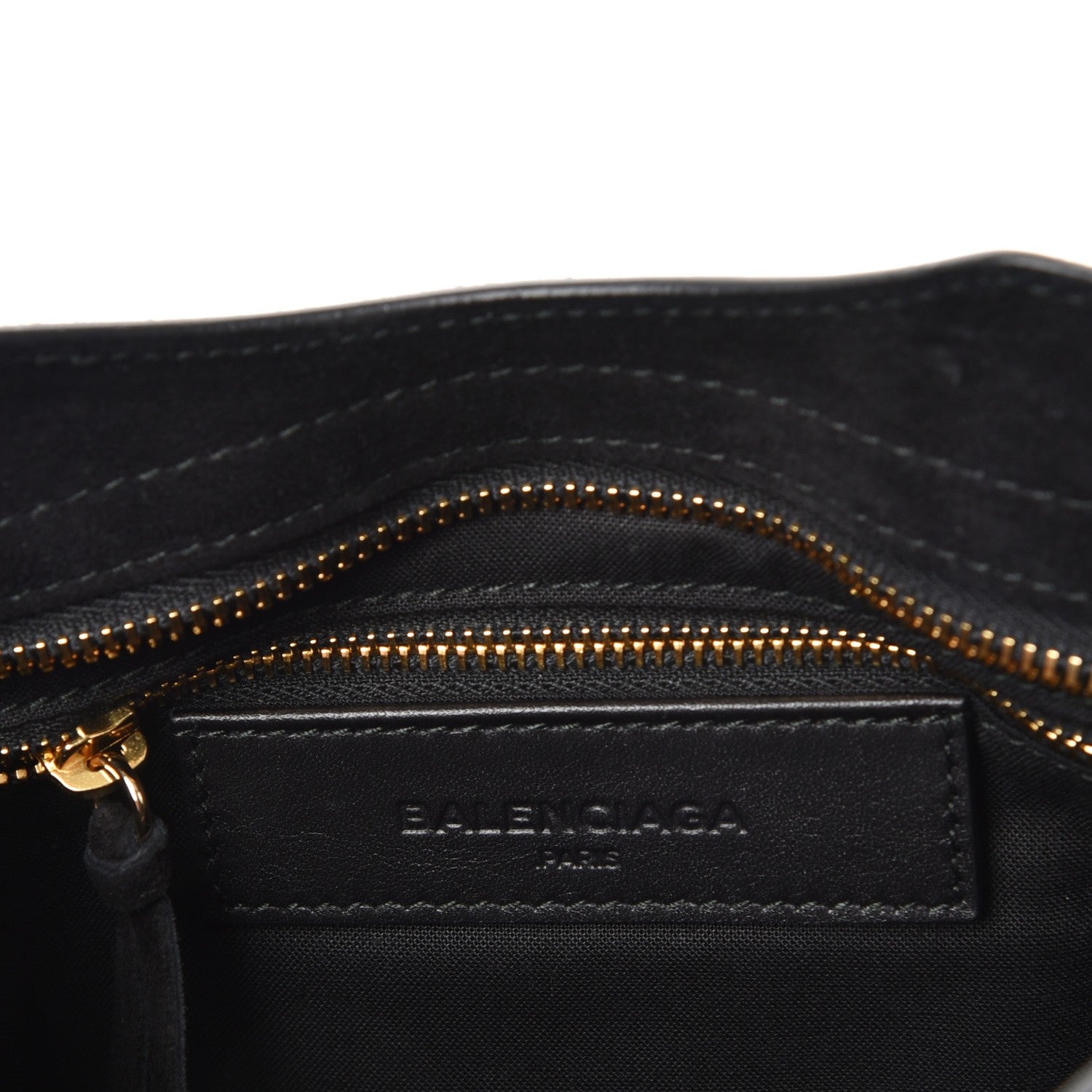 Balenciaga Baby Daim Suede Gold Metallic Edge Hardware Mini City Black 6 of 7