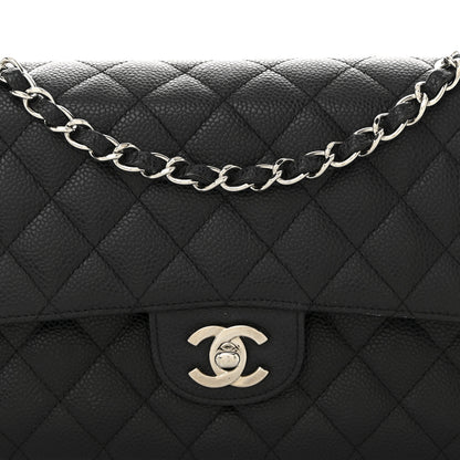 Chanel Caviar Quilted Medium Double Flap Black 8 of 10
