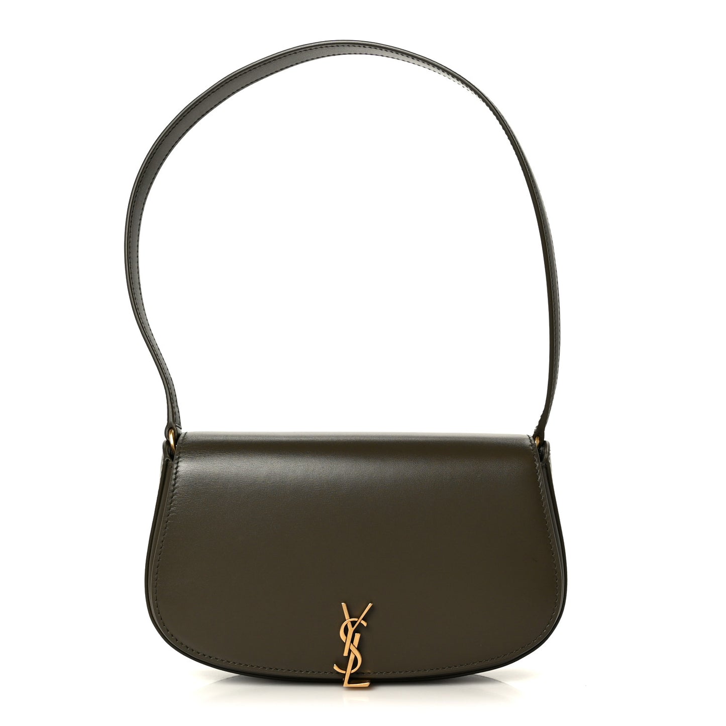 Box Calfskin Mini Voltaire Shoulder Bag  Deep Musk