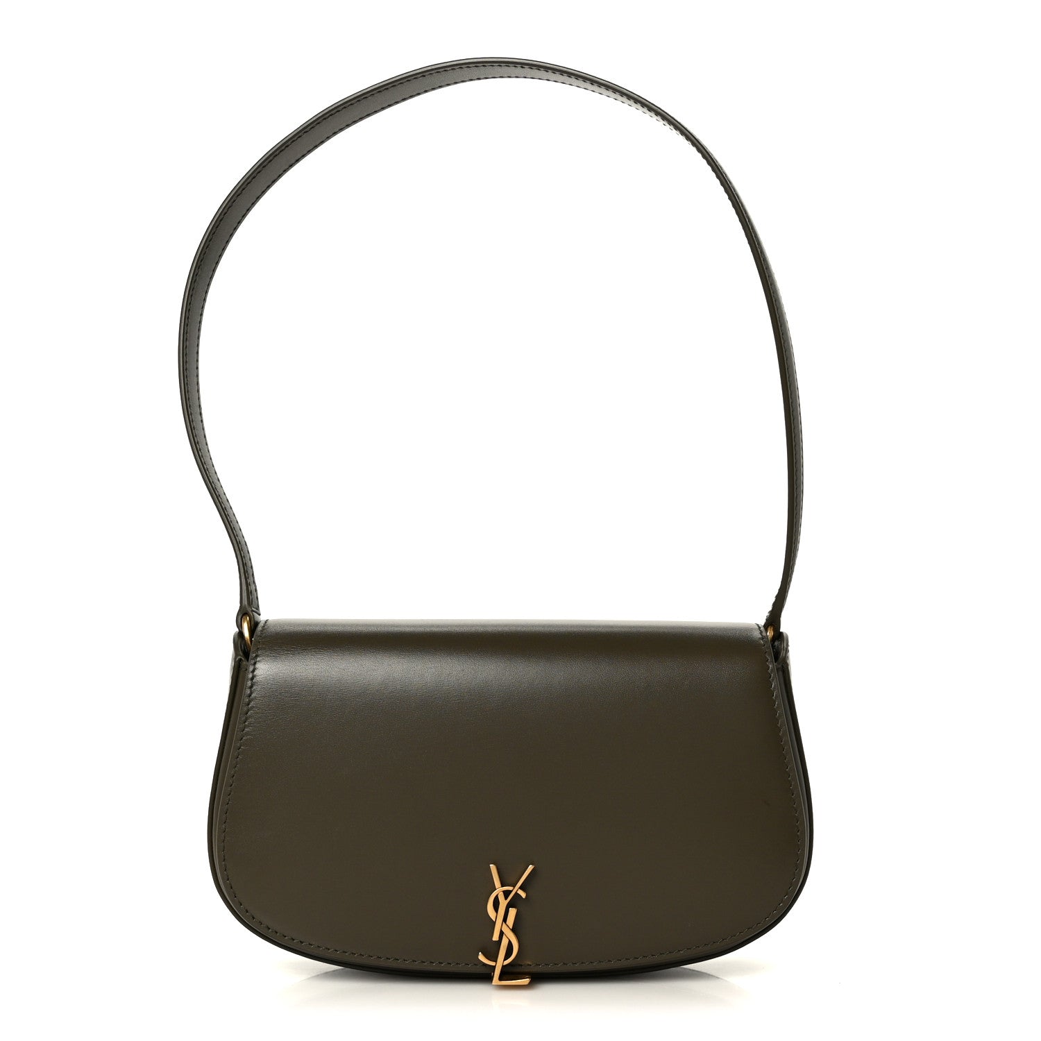Saint Laurent Box Calfskin Mini Voltaire Shoulder Bag  Deep Musk 1 of 11