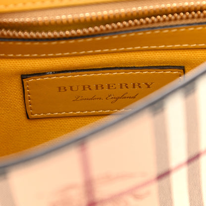 Burberry Derby Calfskin Haymarket Check Small Loxley Crossbody Cinnamon Red Multicolor 6 of 17