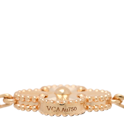 Van Cleef & Arpels 18K Yellow Gold Diamond 5 Motifs Guilloche Vintage Alhambra Bracelet 3 of 3
