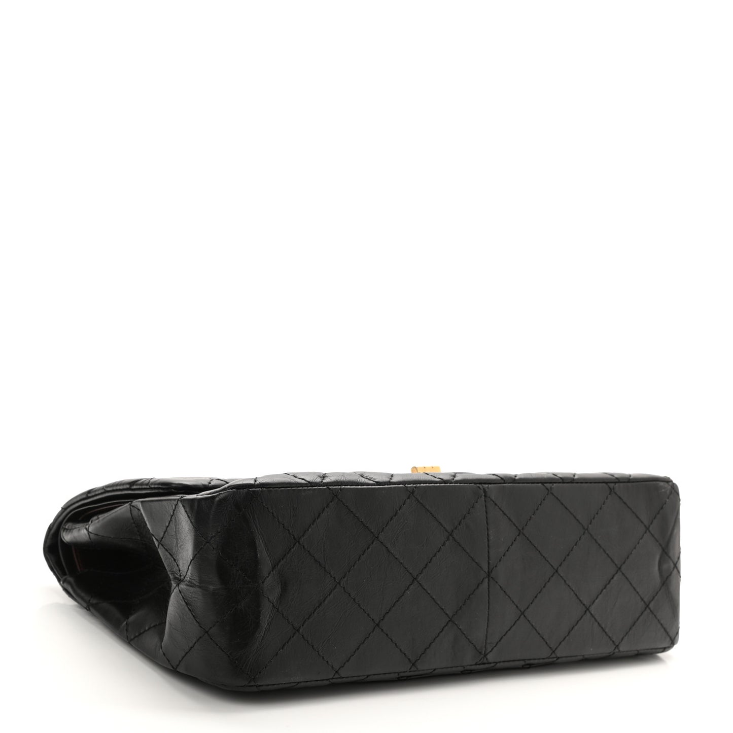 Aged Calfskin Quilted 2.55 Reissue 227 Flap Black